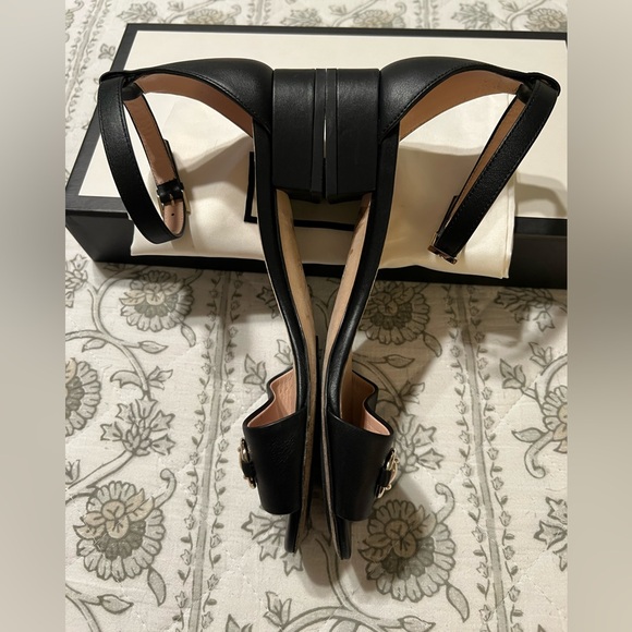 GUCCI HORSEBIT ANKLE STRAP BLACK SANDALS SIZE 36.5 EU / 6.5 US - Picture 6 of 12